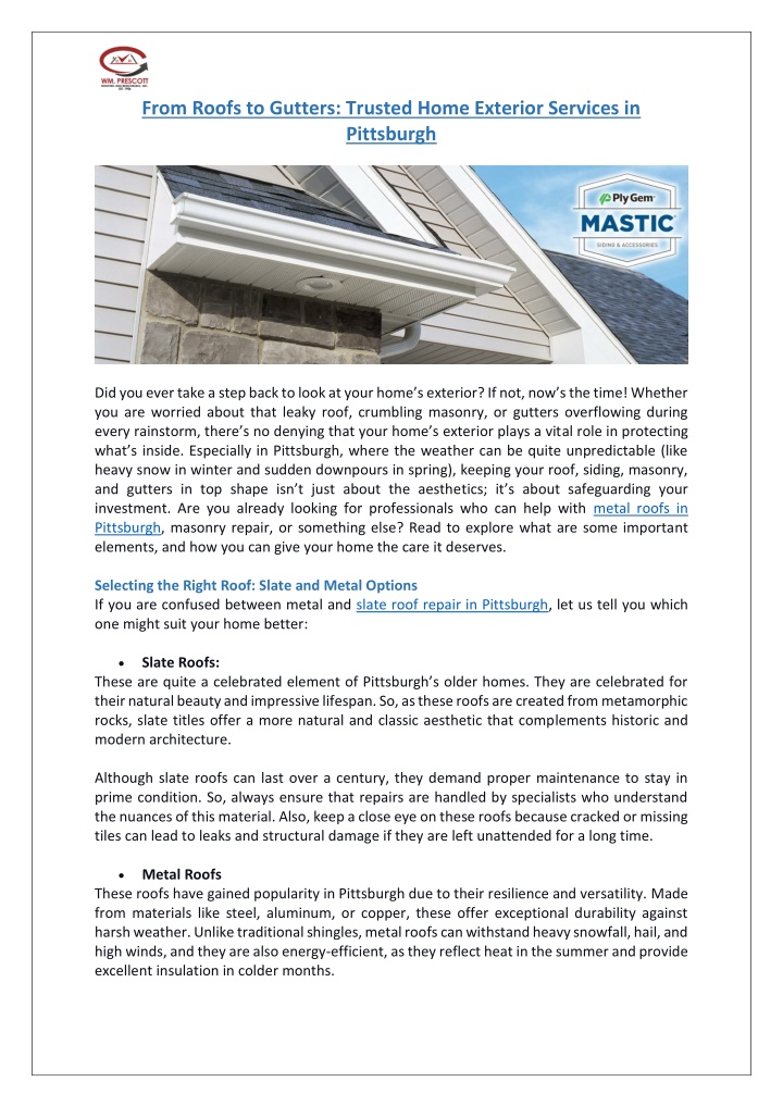 from roofs to gutters trusted home exterior