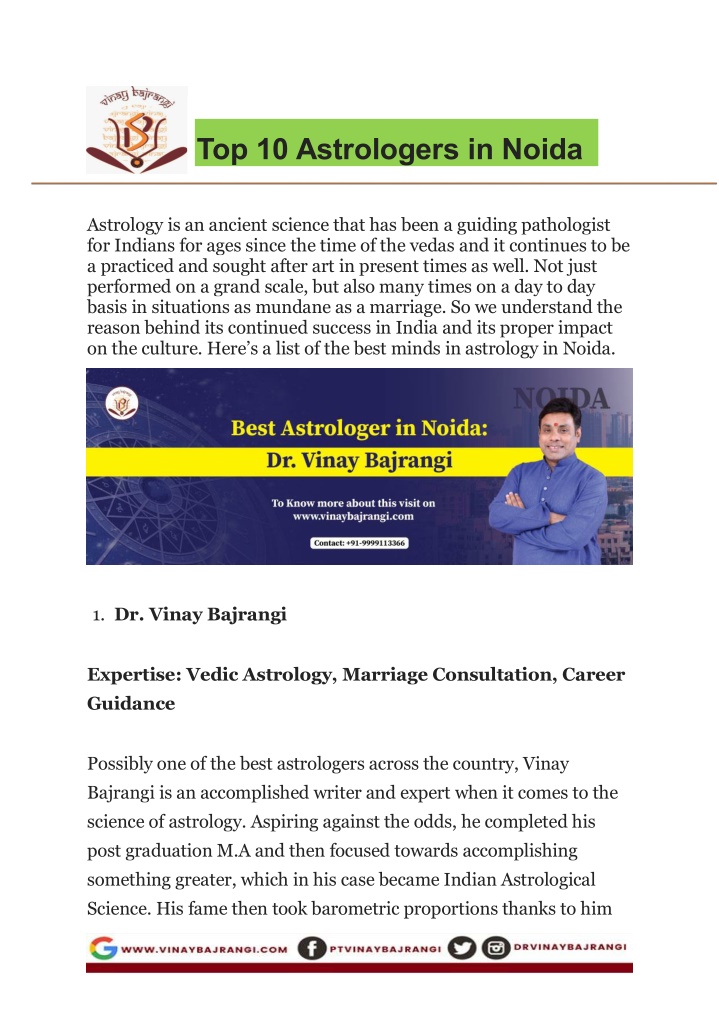 top 10 astrologers in noida