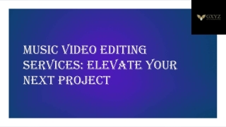 Music Video Editing Services: Elevate Your Next Project