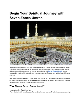 begin your spiritual journey with seven zones