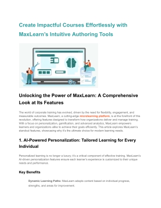 create impactful courses effortlessly with