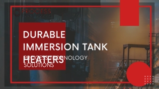Durable Immersion Tank Heaters- Process Technology Solutions