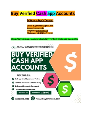 Top 27 Buy Verified Cash app Accounts Power Point Presentation