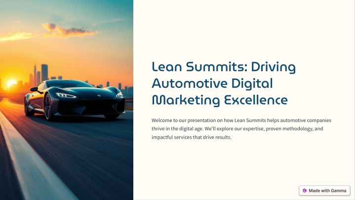 lean summits driving automotive digital marketing