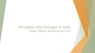 Affordable SEO Packages in India Expert Digital Marketing