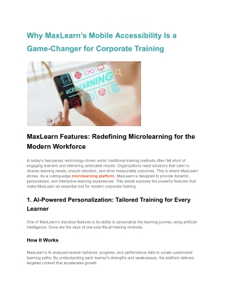 why maxlearn s mobile accessibility is a