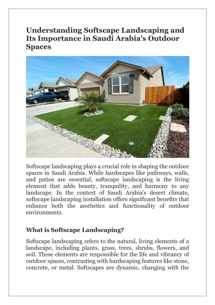 understanding softscape landscaping