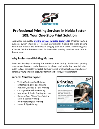 professional printing services in noida sector