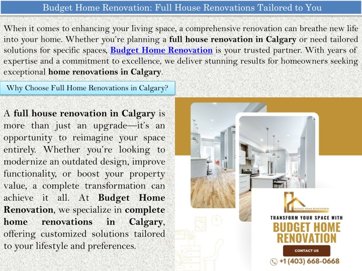 budget home renovation full house renovations