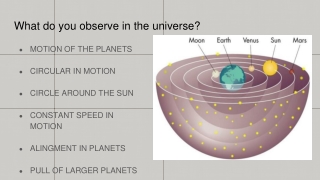 what do you observe in the universe