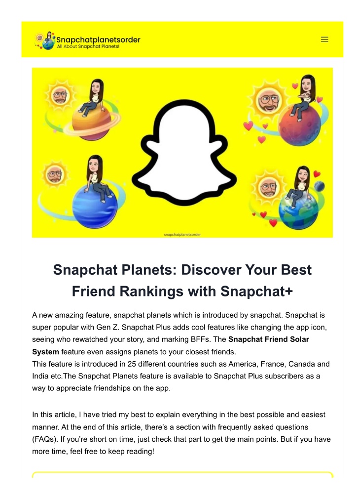 snapchat planets discover your best friend