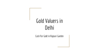 Cash For Gold in Rajouri Garden