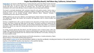 Explore Poplar Beach: A Scenic Blufftop Destination in Half Moon Bay, California