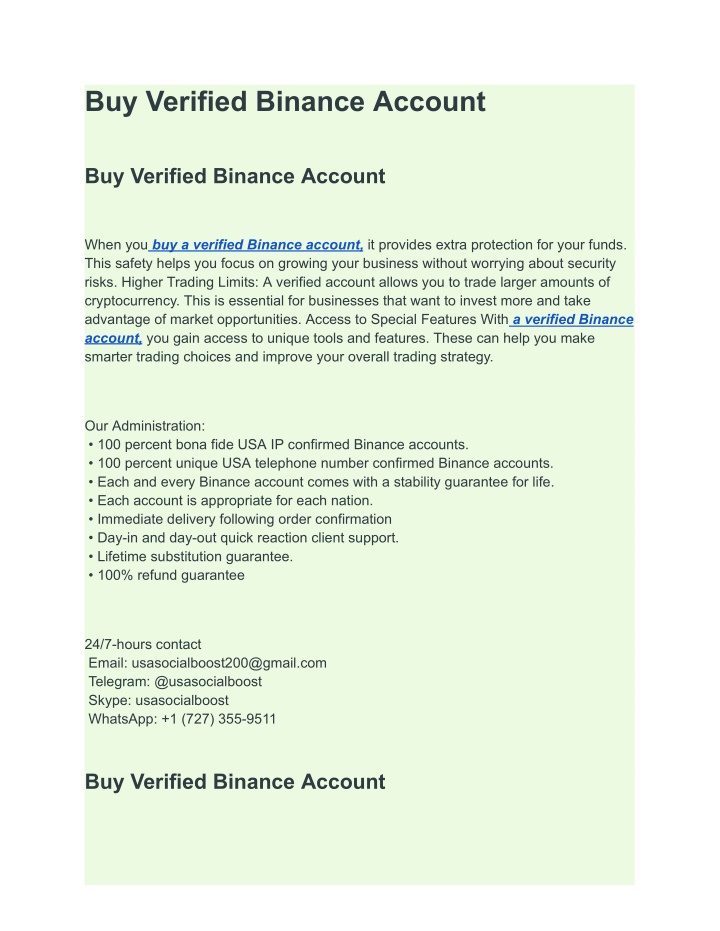 buy verified binance account