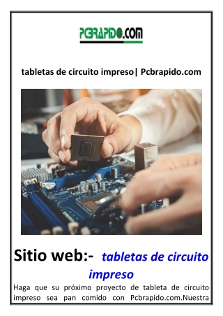 tabletas de circuito impreso Pcbrapido.com