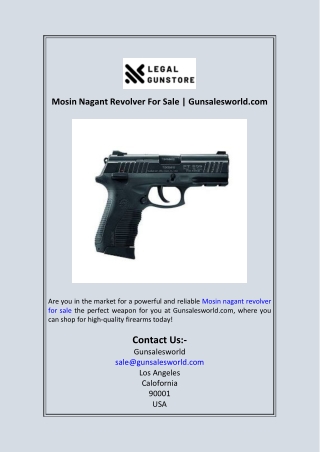 Mosin Nagant Revolver For Sale  Gunsalesworld.com