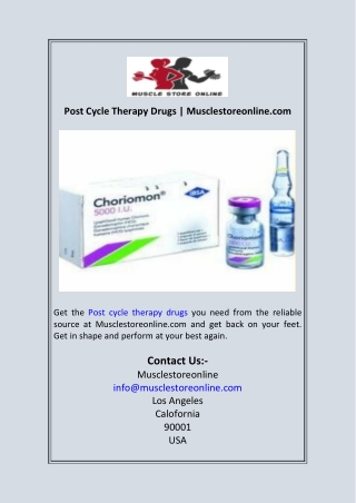 Post Cycle Therapy Drugs  Musclestoreonline.com