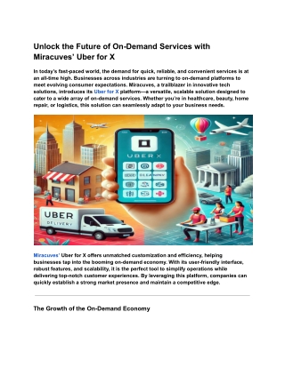 unlock the future of on demand services with