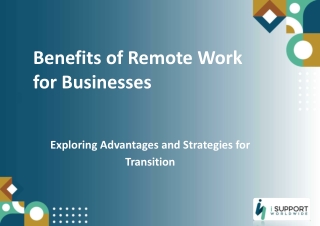 Benefits of Remote Work for Businesses