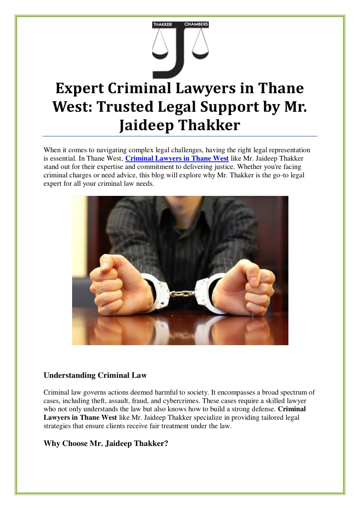 expert criminal lawyers in thane west trusted