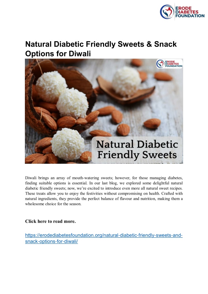 natural diabetic friendly sweets snack options