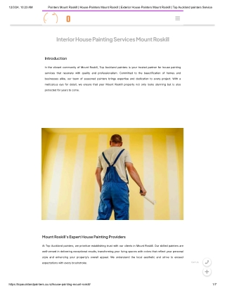 Painters Mount Roskill