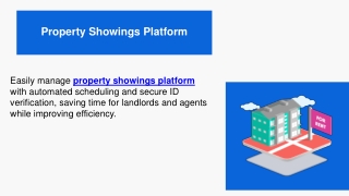 Property Showings Platform