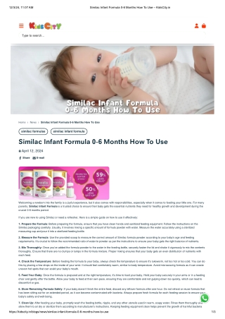 Similac infant formula 0-6 months