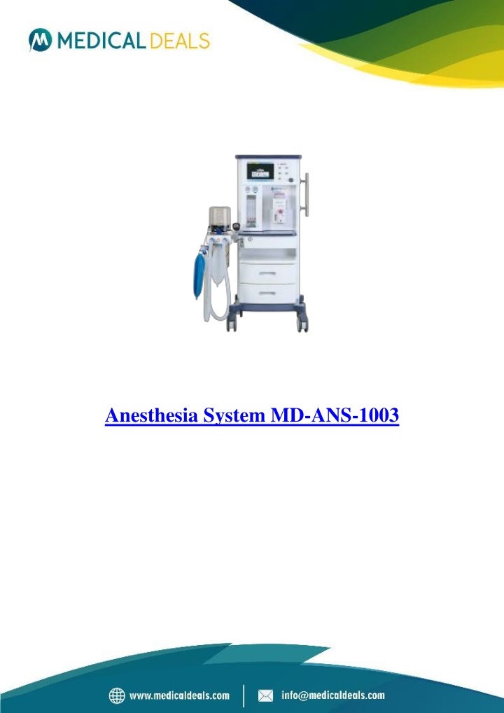 anesthesia system md ans 1003