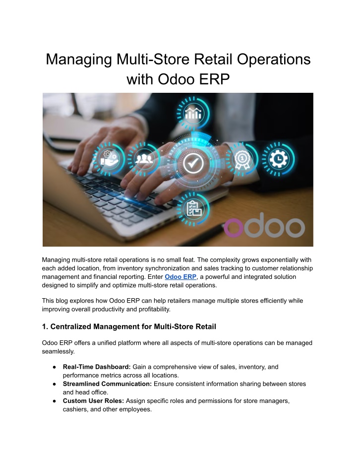 managing multi store retail operations with odoo