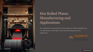 hot rolled plates manufacturing and applications