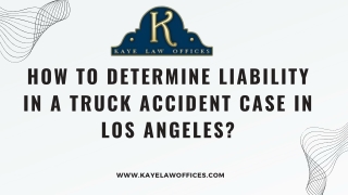 how to determine liability in a truck accident