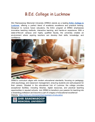 B.Ed. College in Lucknow