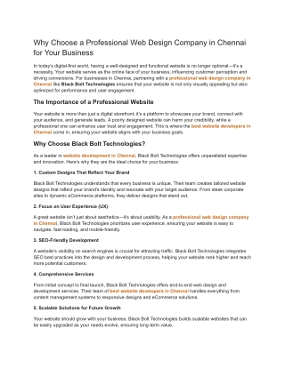 why choose a professional web design company