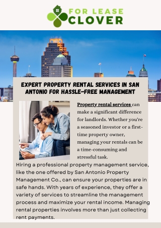 Professional Property Rental Services in San Antonio