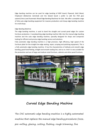 edge banding machine can be used for edge banding