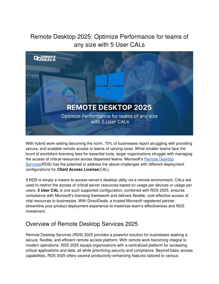 remote desktop 2025 optimize performance