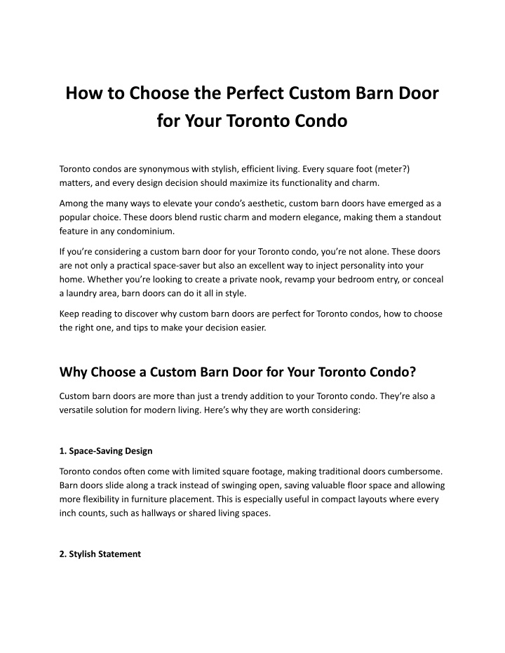 how to choose the perfect custom barn door