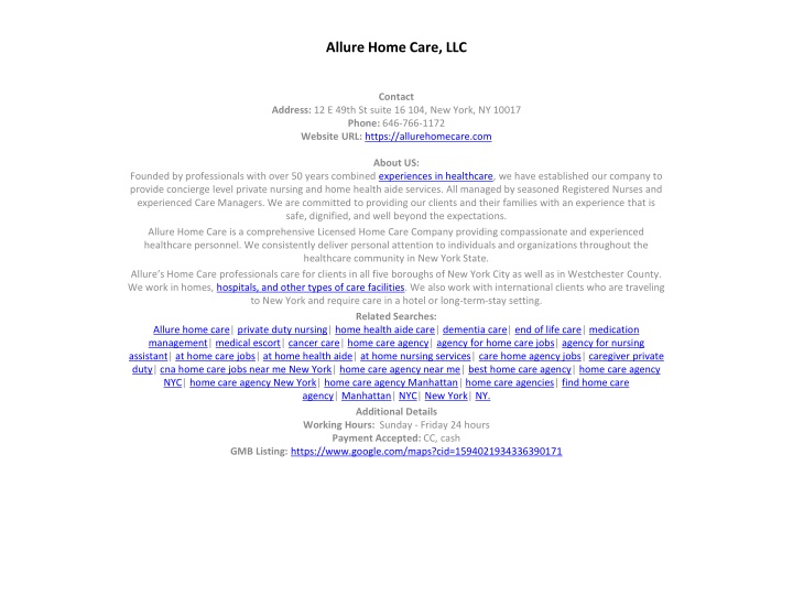 allure home care llc