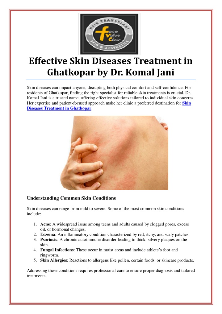 effective skin diseases treatment in ghatkopar