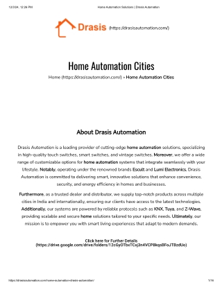 Drasis Home Automation Keyword