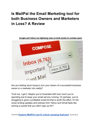 is mailpal the email marketing tool for both