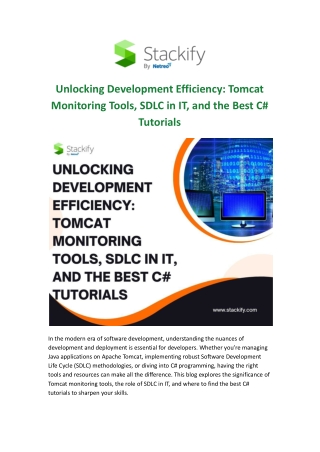 Unlocking Development Efficiency_ Tomcat Monitoring Tools, SDLC in IT, and the Best C# Tutorials.docx