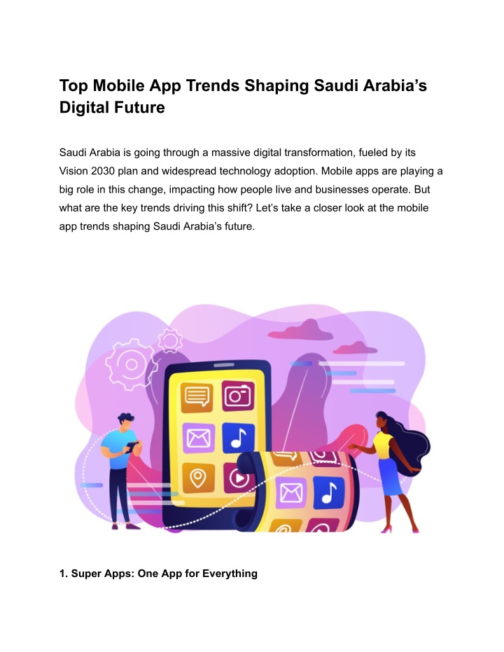 top mobile app trends shaping saudi arabia