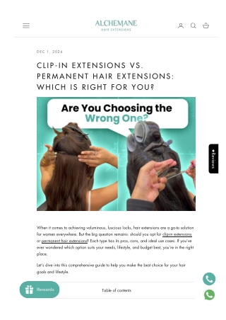 Clip-In Extensions vs. Permanent Hair Extensions Which Is Right for-You