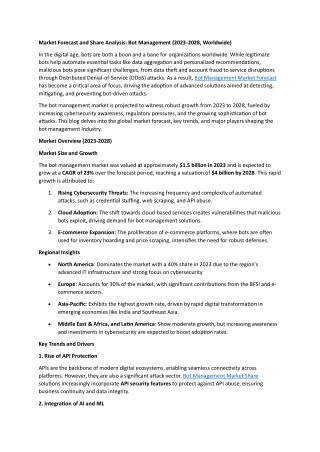 market forecast and share analysis bot management