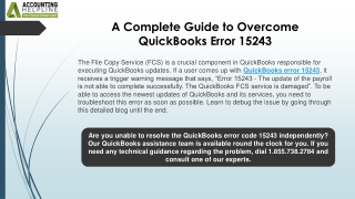 a complete guide to overcome quickbooks error 15243
