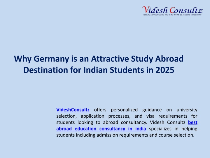 why germany is an attractive study abroad destination for indian students in 2025