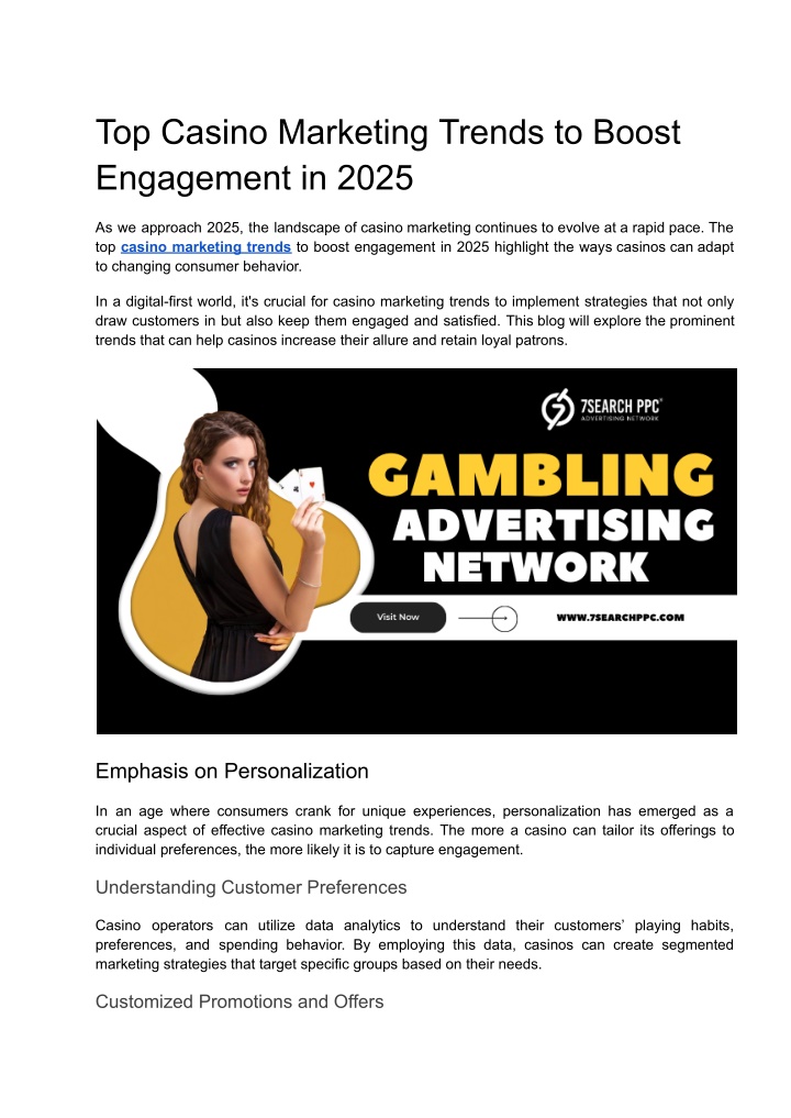 top casino marketing trends to boost engagement