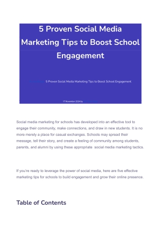 5 Proven Social Media Marketing Tips to Boost School Engagement